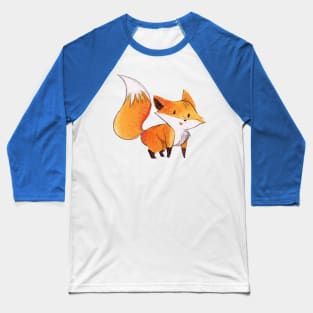 Cute Watercolor Fox Baseball T-Shirt